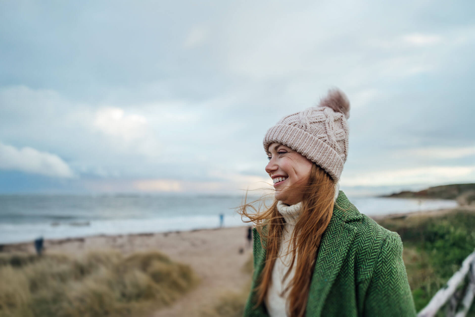 Sprachschülerin am Meer in Bournemouth
