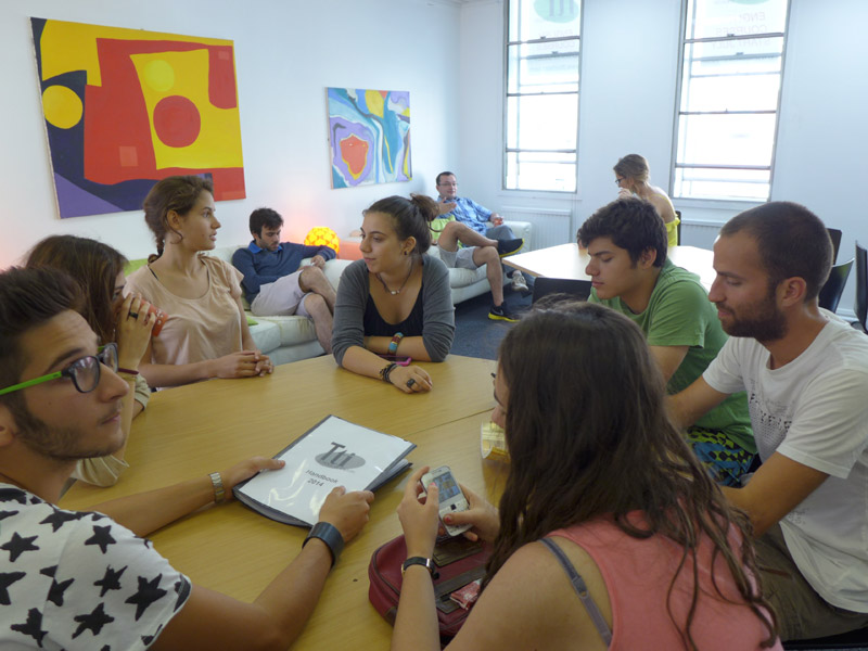 Aufenthaltsraum der Sprachschule für Pausen während Sprachreise