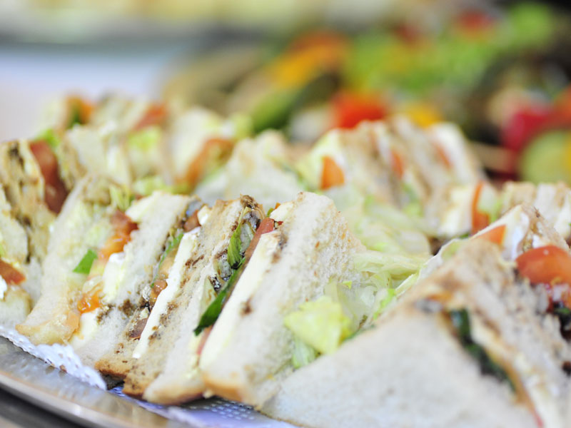 Frisch zubereitete Sandwiches