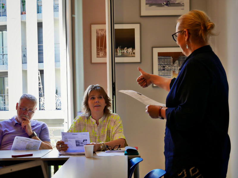 Französischunterricht für Erwachsene an der Alpha.b Sprachschule Nizza