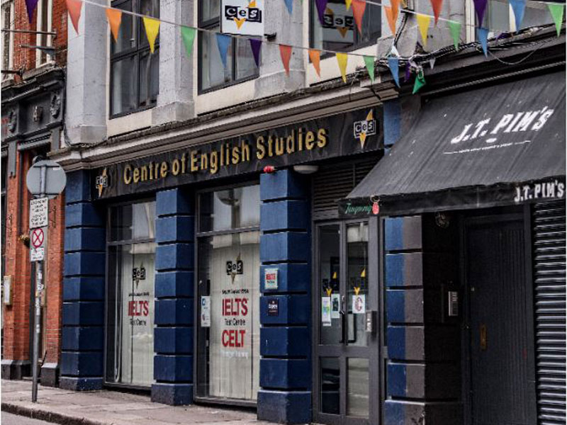 Eingangsbereich der CES Sprachschule Dublin