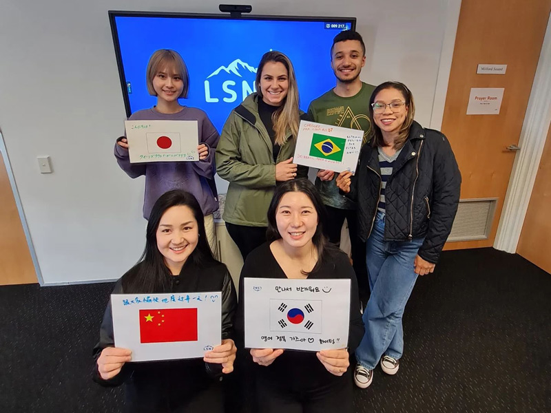 Internationale Sprachschüler an der LSNZ Queenstown