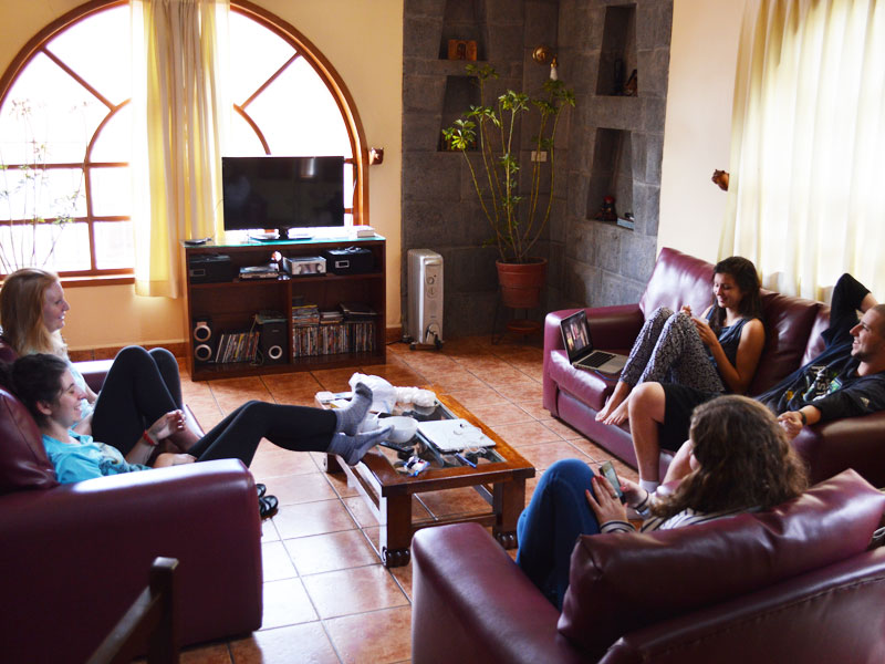 Gemeinschaftsraum in der Unterkunft für Sprachschülerinnen und Sprachschüler