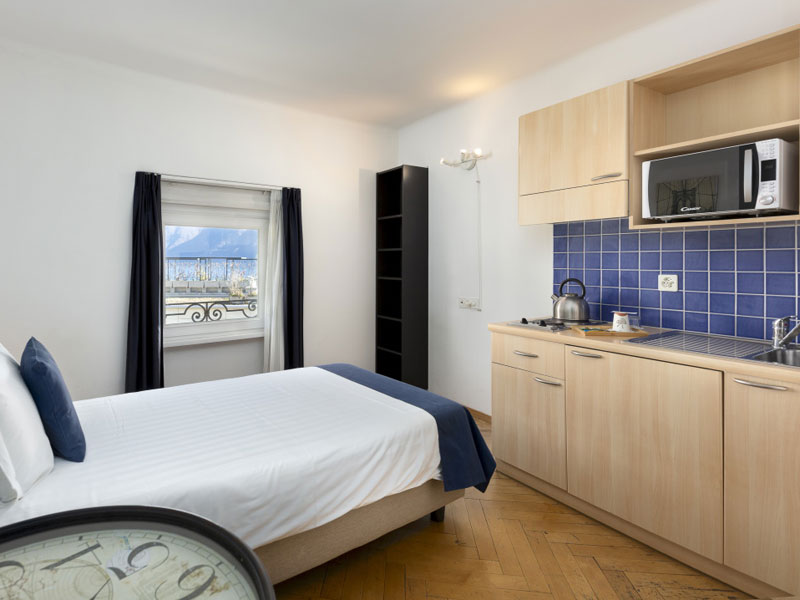 Komfortables Einzel-Studio während einer Italienisch-Sprachreise in Lugano