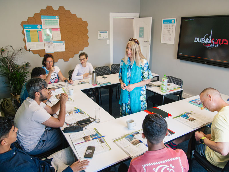 Unterricht in entspannter Atmosphäre an der GHS Newlands Sprachschule Kapstadt