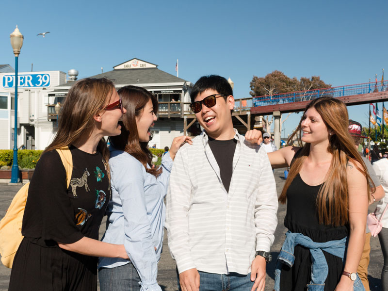 Internationale Sprachschüler der EC Sprachschule San Francisco am Pier 39