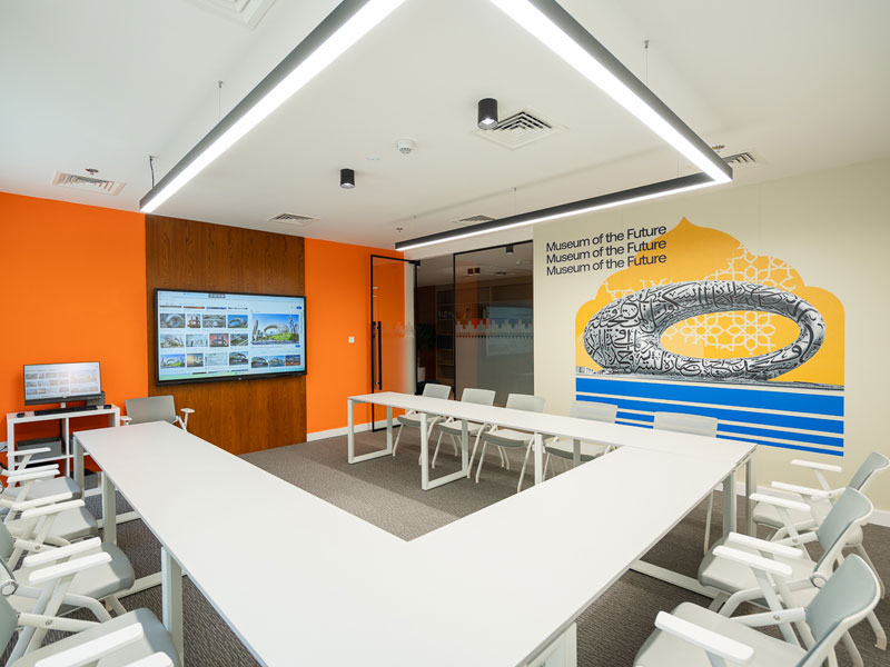 Moderner Unterrichtsraum der EC Sprachschule Dubai