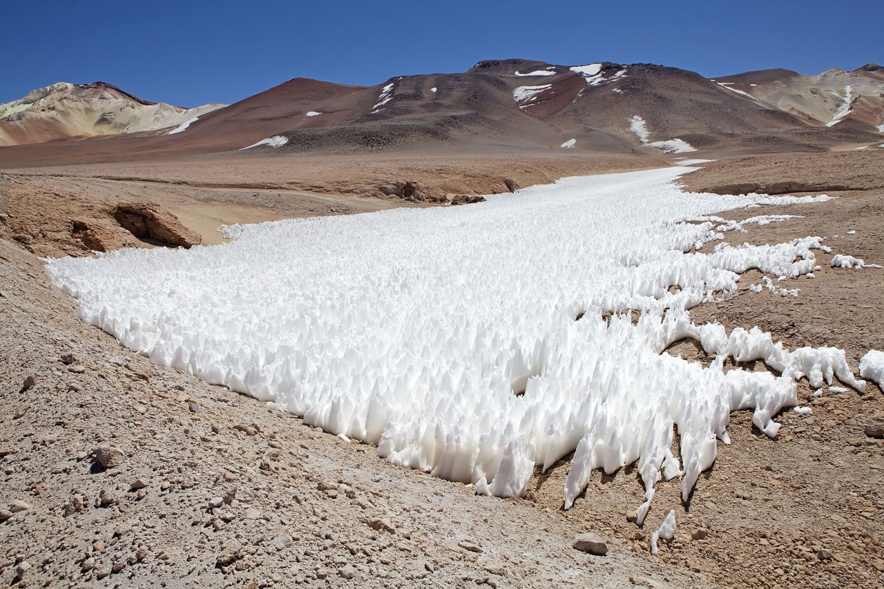 Eisspitzen in der Wüste bei Mendoza Sprachkurs Natur entdecken Aussprache verbessern
