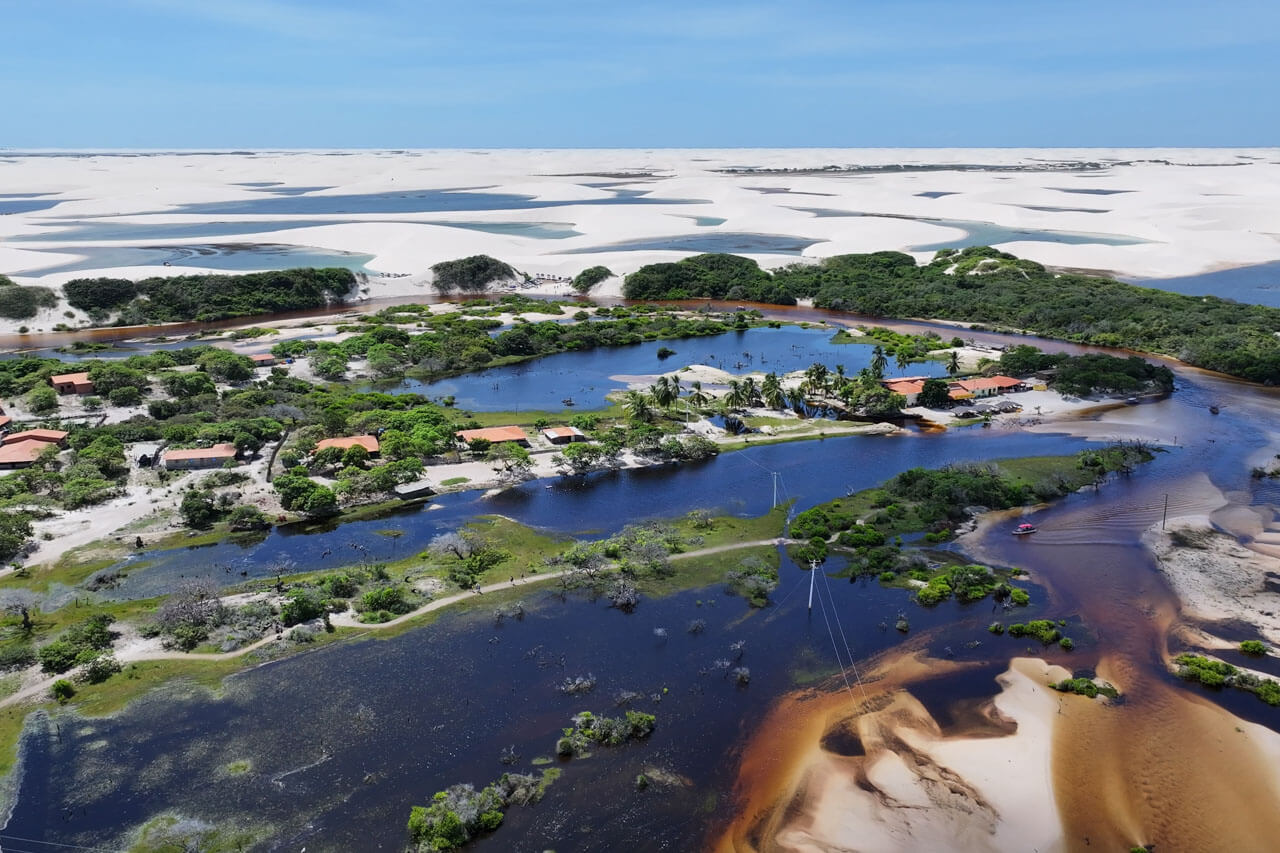 Dünen und Lagunen in Maranhão Exkursion nach dem Unterricht Portugiesisch lernen am Meer.