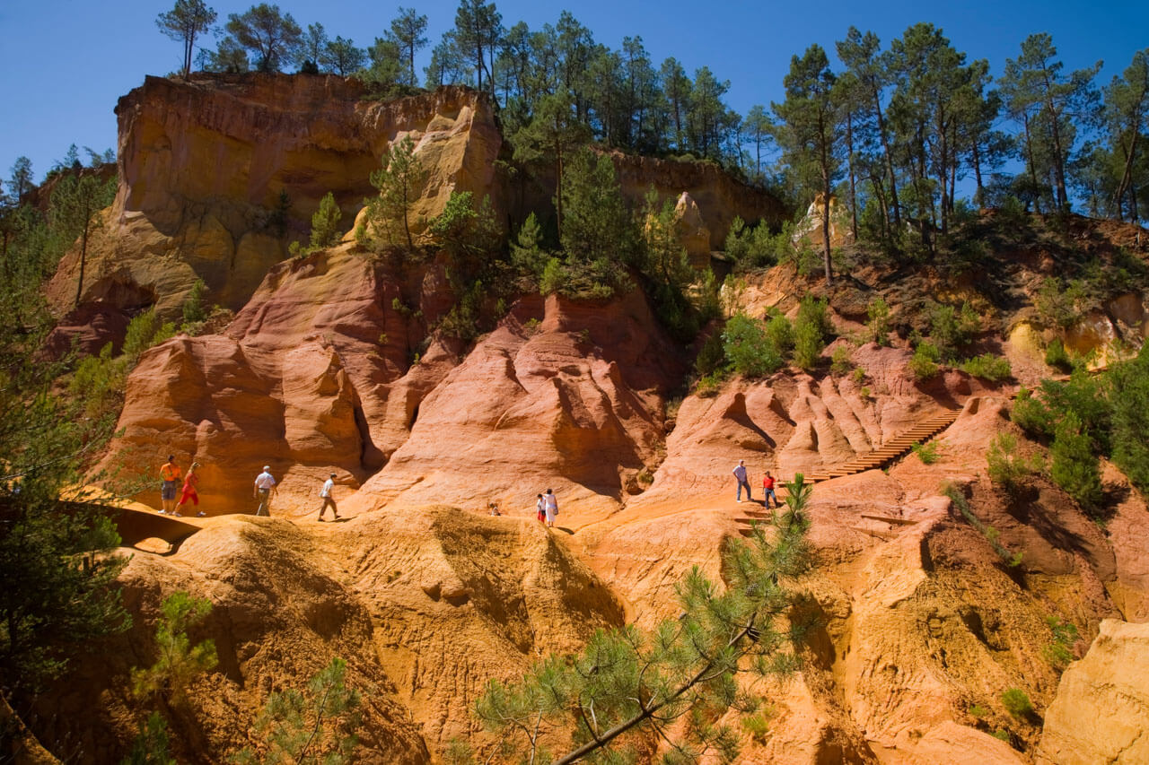 Ockercanyon in Roussillon Sprachreise Französisch Grammatik trainieren bei Exkursion