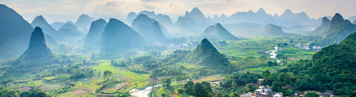 Bergige Landschaft in China.