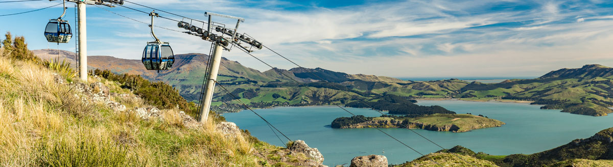 Panoramablick auf die Südalpen und Küstenlandschaft der Südinsel – inspirierende Umgebung für Englisch-Sprachreisen in Neuseeland
