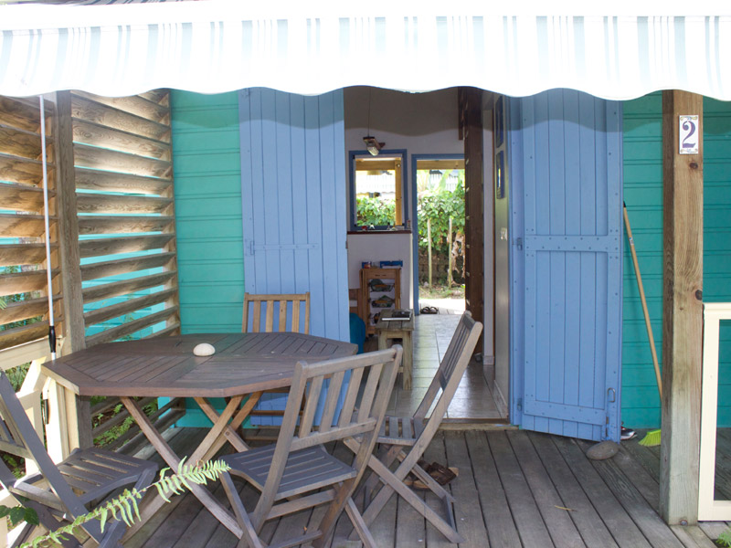 Terassenbeispiel Bungalow, Sprachreise Französisch Guadeloupe 
